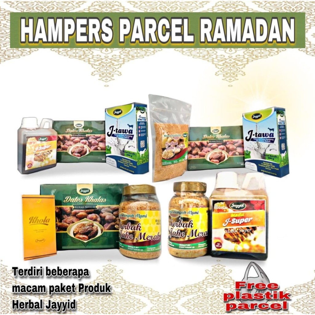 

Parcel Ramadan Produk Jayyid / Paket Hampers Parcel Lebaran Herbal Sehat