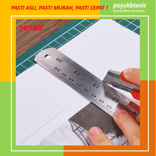 PENGGARIS BESI / PENGGARIS STAINLESS JOYKO 50cm / STAINLESS STEEL RULER