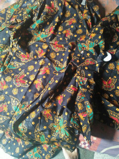 Couple Cape Maxi Kupu Batik Premium Sarimbit Syari Modern Gamis
