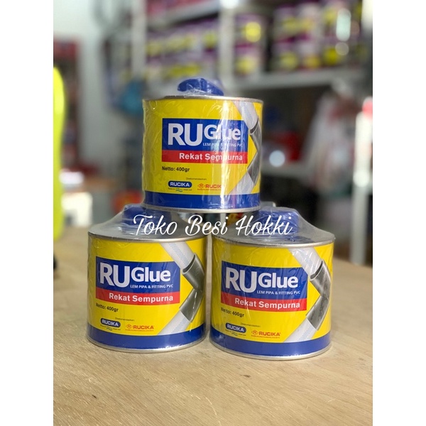 

Lem Pipa PVC Ruglue 400 gr / Lem Pipa Rucika
