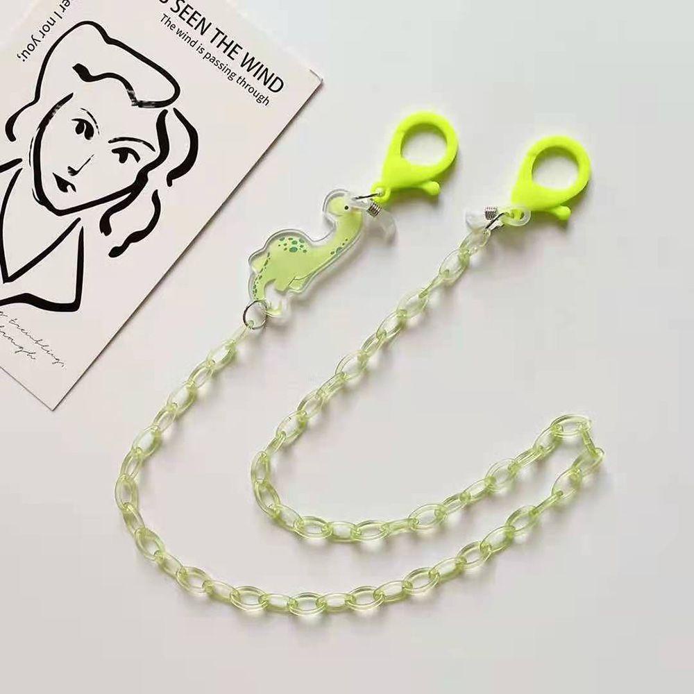 Rantai Kacamata Nanas Wanita Pria Dinosaurus Kartun Lucu Akrilik Necklace Chain