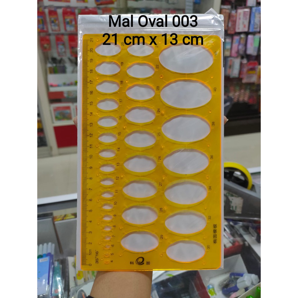 

penggaris mal oval cokai kj 003 kecil