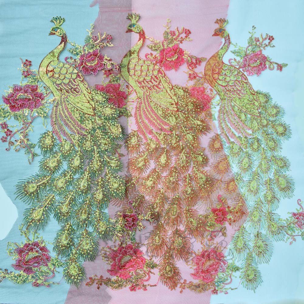 Patch Bordir Motif Merak untuk Aplikasi Pakaian DIY Patch Bordir Motif Merak untuk Aplikasi Pakaian DIY