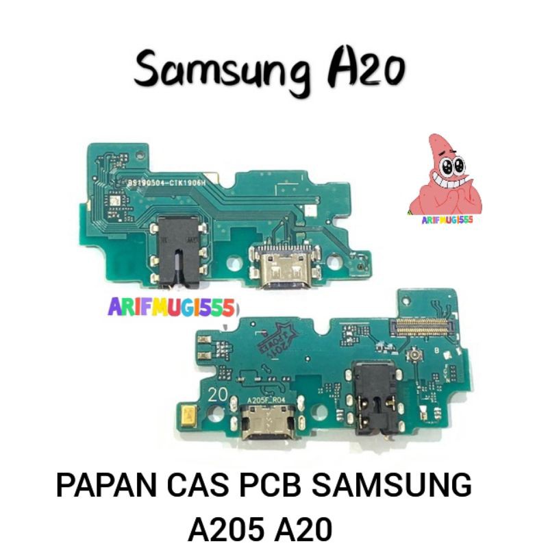 Flexibel Board Papan Cas Konektor Connector Charger Samsung A20 A205F Original