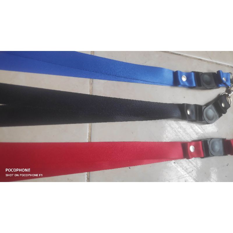 

tali lanyard id card 2 cm polos bahan tisu