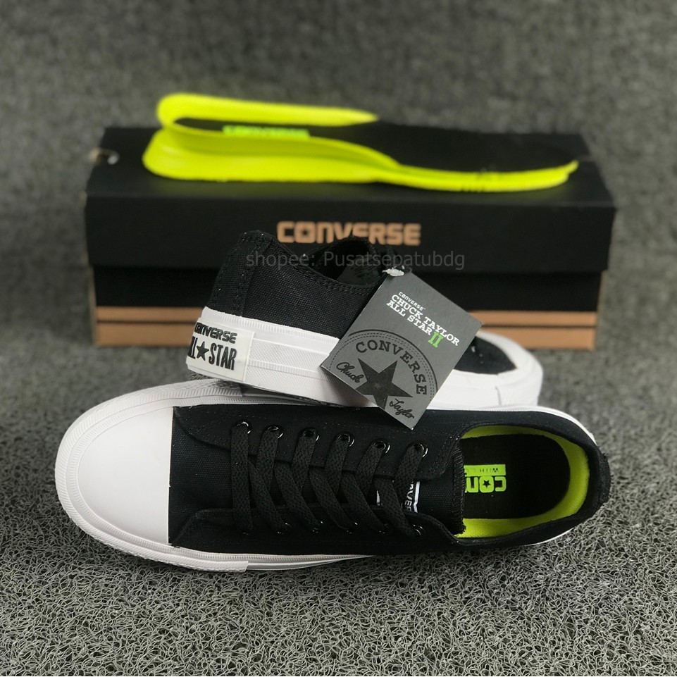 Converse Chuck Taylor All Star Low Black White Lunarlon