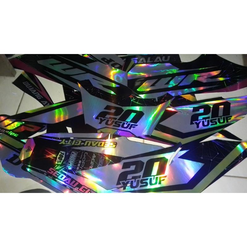 DECAL WR 155 FULL HOLOGRAM KROM PELANGI