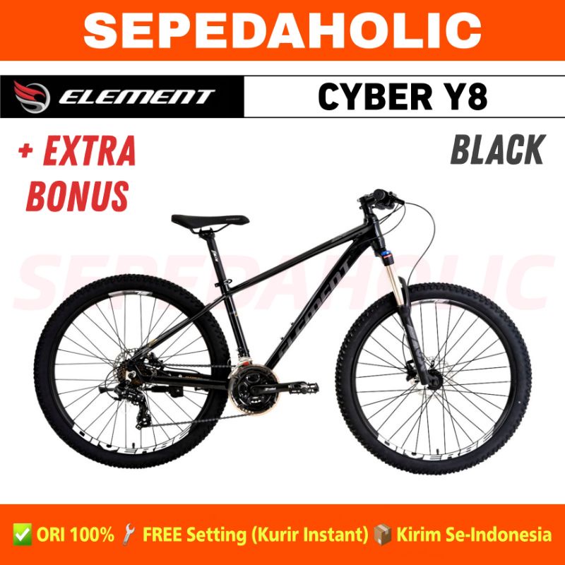 Sepeda Gunung 27.5 MTB ELEMENT CYBER Y8 Alloy 24 Speed Rem Hidrolik Garansi Resmi