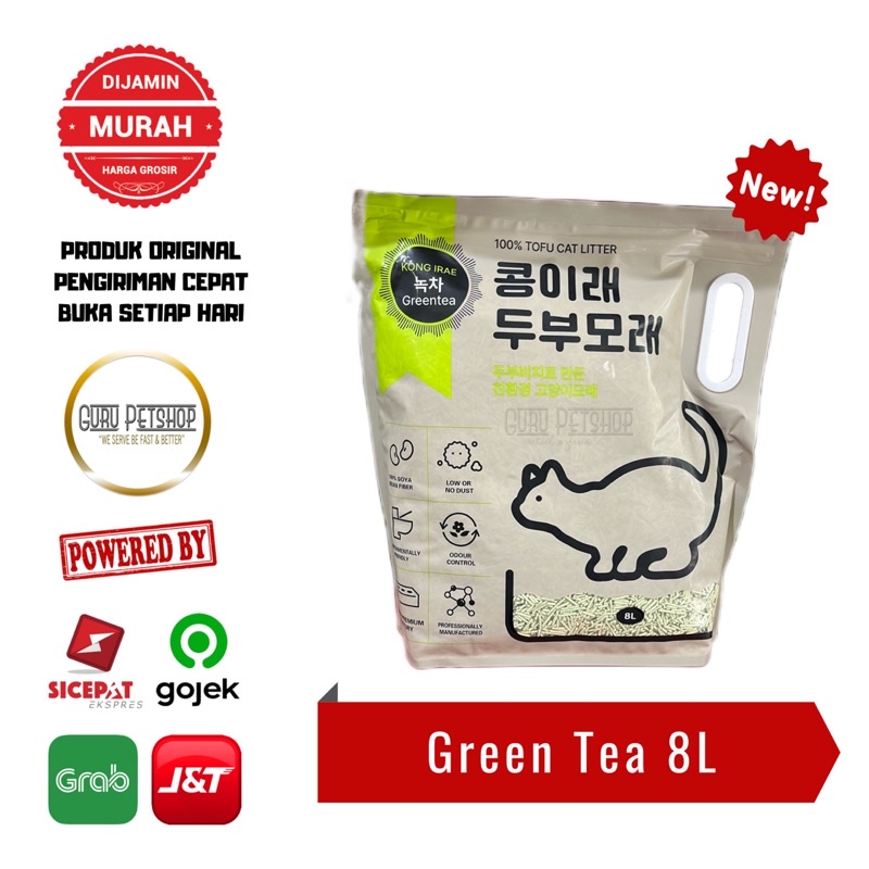 Pasir Kucing Tofu Kong Irae 8 Liter Tofu Cat Litter Pasir Gumpal