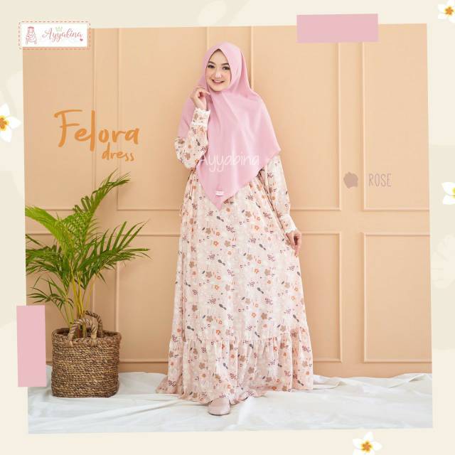 Ayyabina Felora Dress (Gamis saja)