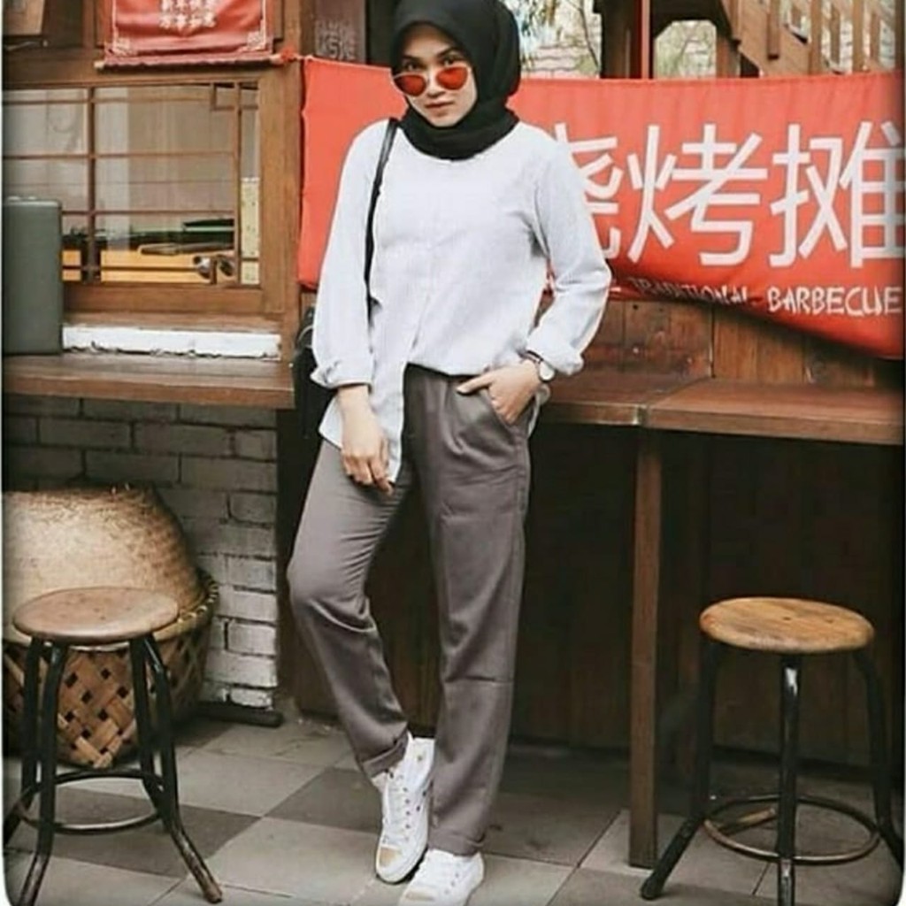 Baggy Pants / Celana Kerja / Celana Villy Baggy Pants Serut