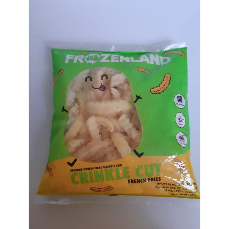 

frozenland crinkle cut berat 500 gr