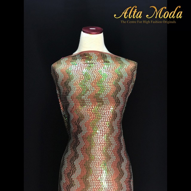 

Alta Moda Sequins Full Beads Bordir Zigzag Pattern (1M)