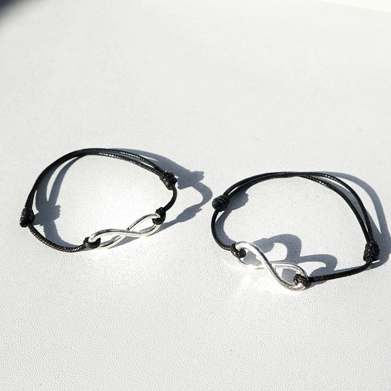 Gelang Tali infinity Korea Waterproof &amp; Satin Anti Karat Couple Persahabatan For Gift