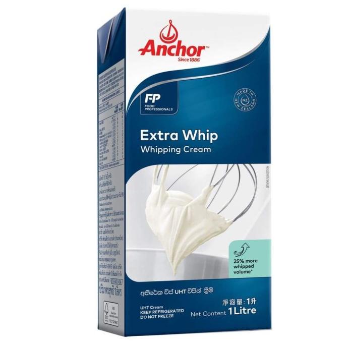 

(BISA COD) ANCHOR WHIPPING CREAM EXTRA WHIP 1000ML / ANCHOR KRIM 1 LITER