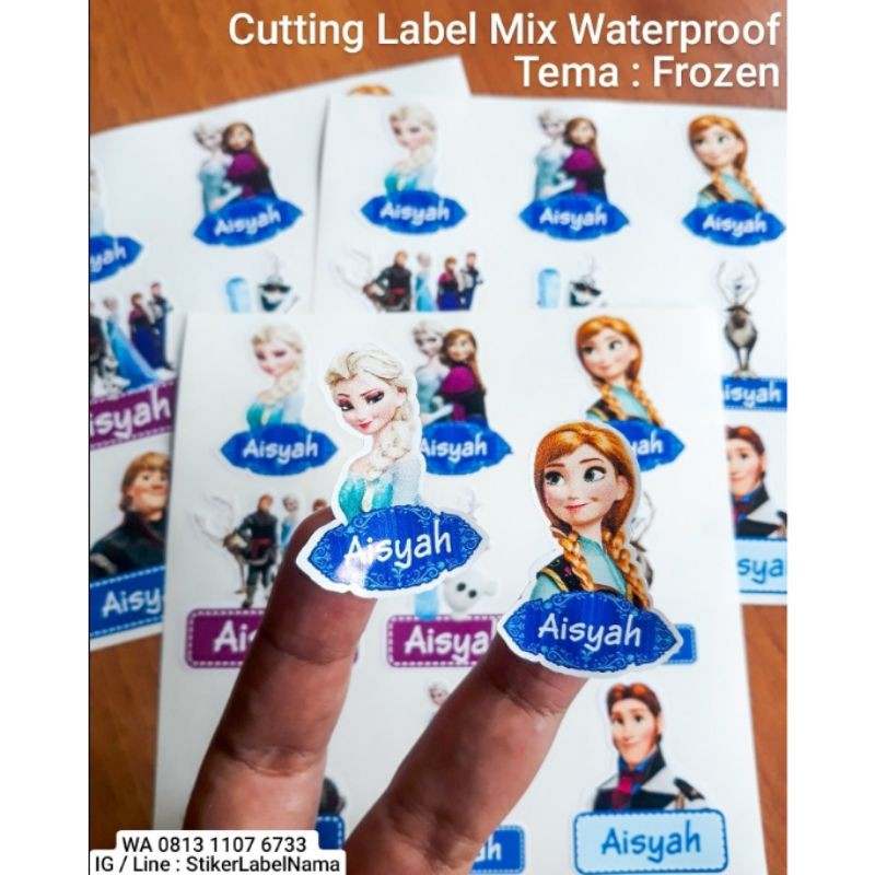 

FROZEN ~ CUTTING LABEL MIX WATERPROOF / CUTTING STIKER / STIKER LABEL NAMA / LABEL NAMA WATERPROOF