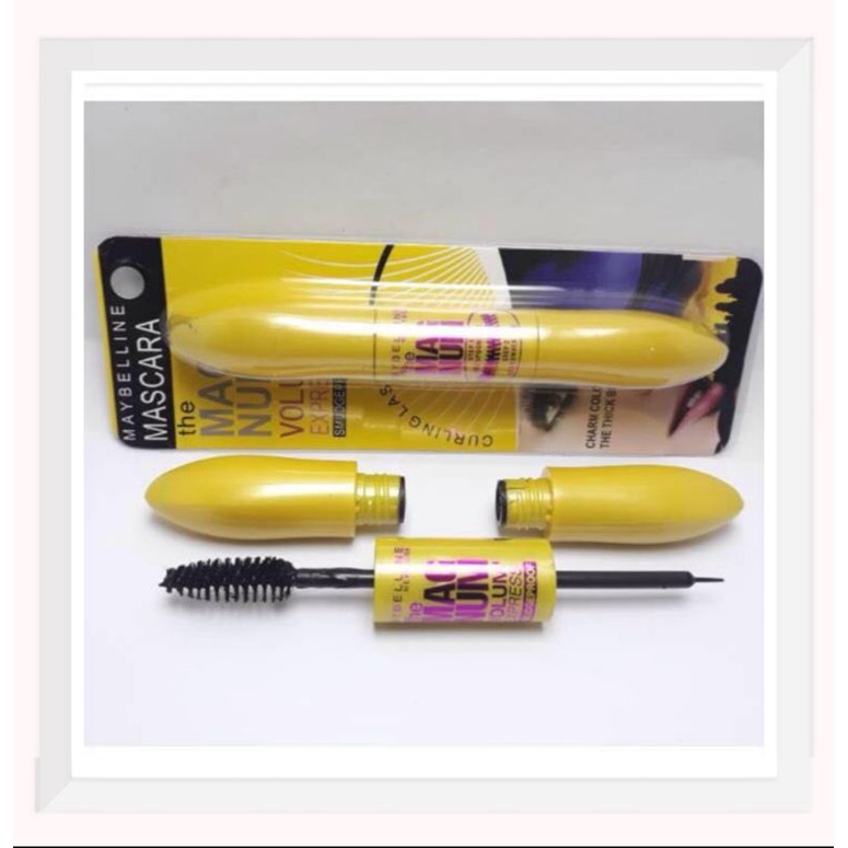 [ECER] MASCARA + EYELINER NAKED5/MAYBELLINE KUNING 2IN1 LONGLAST WATERPROOF