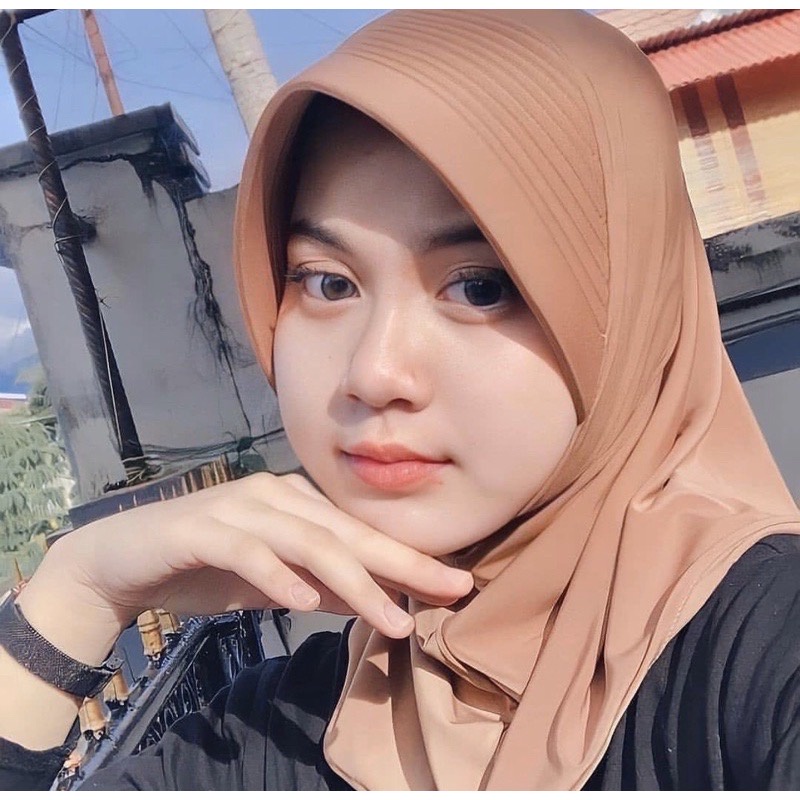 Hijab Instan Sport Kerudung Olahraga spandek bergo polos Linear / Hijab Sporty Pendek