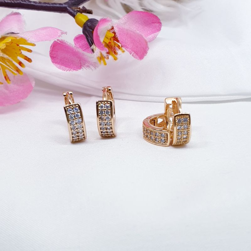 anting jepit new design permata zircon