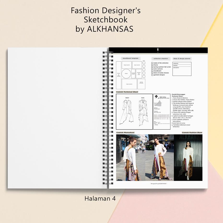 

Kekinian - Alkhansas - Buku Gambar Fashion Designer Fashion Designer's Sketchbook Volume 8 ,.