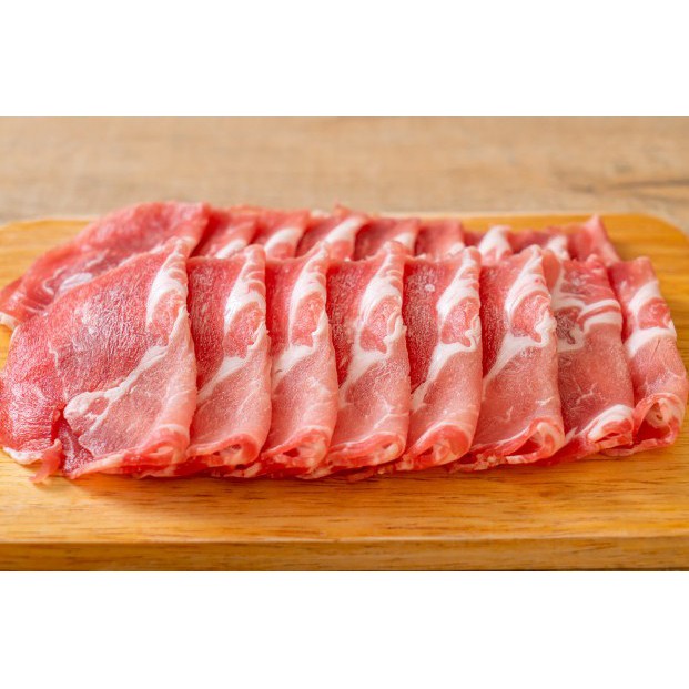 

Kapsim Slice Premium / Kapsim Iris / Pork Shoulder Slice - Fresh Cut Tebal 1-5 mm berat 500gram