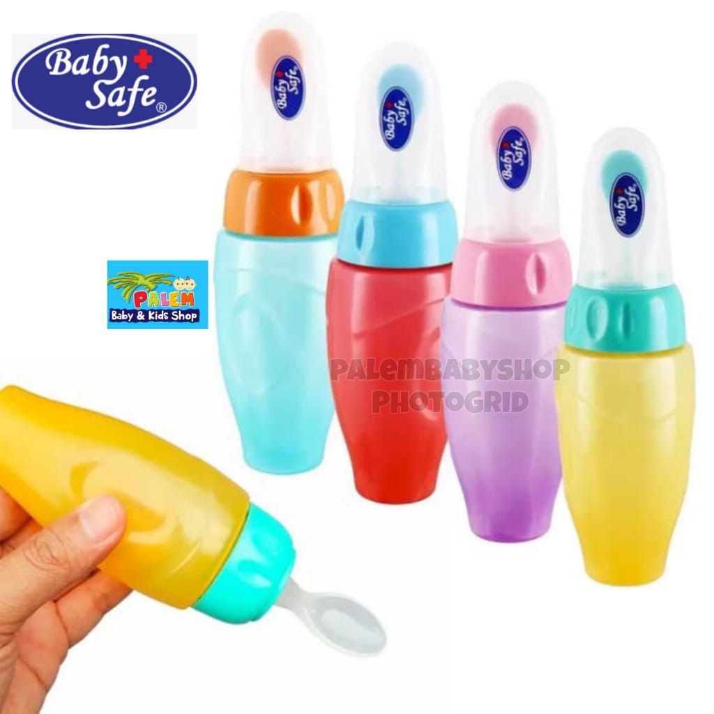 Baby Safe JP029 Botol Sendok Makan Bayi / Bottle Spoon Babysafe / Feeding Soft Feeder Easy Squeezy