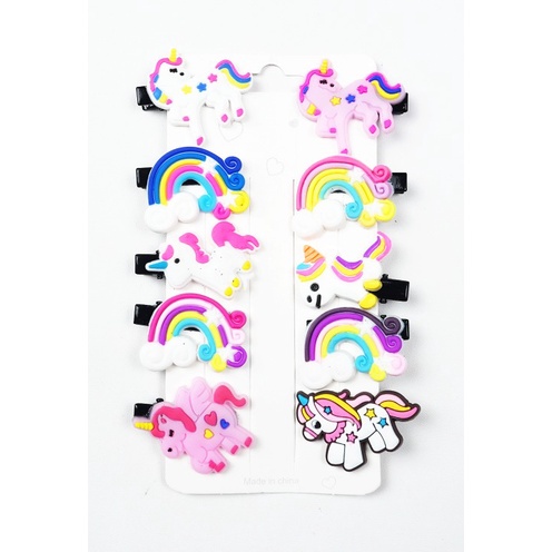 Jepit Rambut Motif Karakter Kartun Jedai Poni Jepitan Rambut Anak Character Hair Clip ( isi 10pcs )