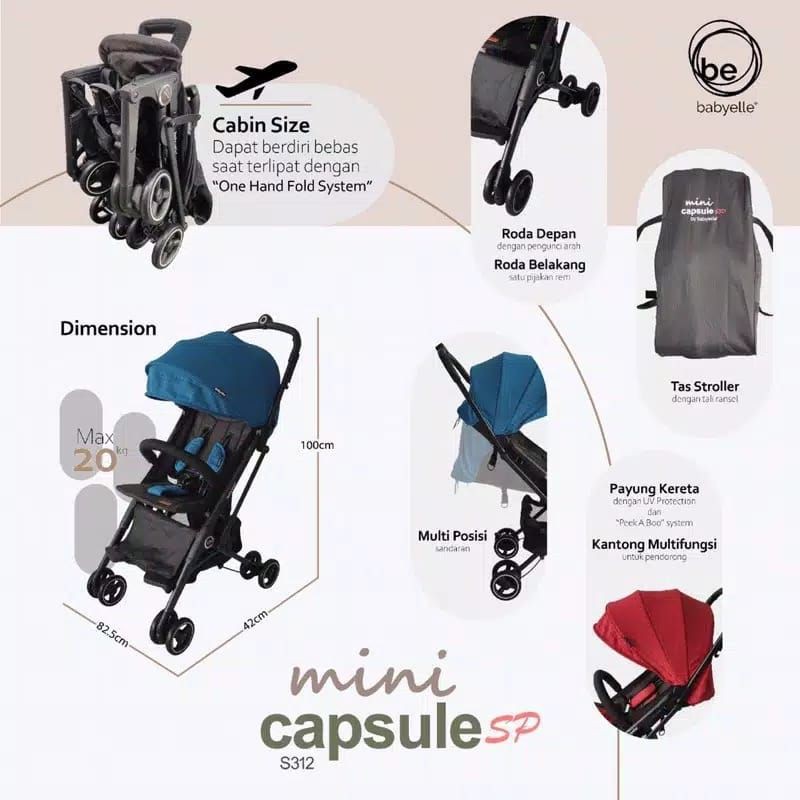 Stroller kereta dorong bayi babyelle mini capsule SP s312