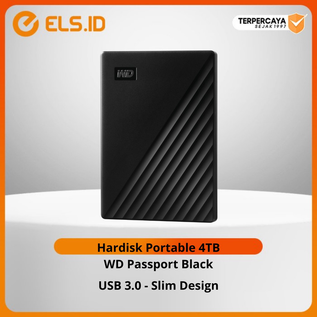 Hardisk Portable 4TB WD Passport Black