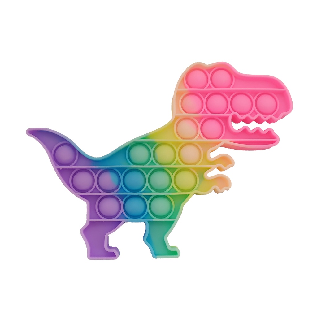Pop It Fidged Toys Mainan TikTok Push Pop-Dino Pastel