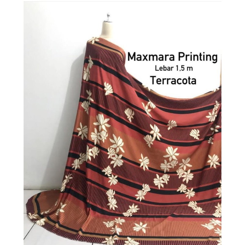 Bahan Kain Maxmara lux motif terbaru Grade A,terbaru