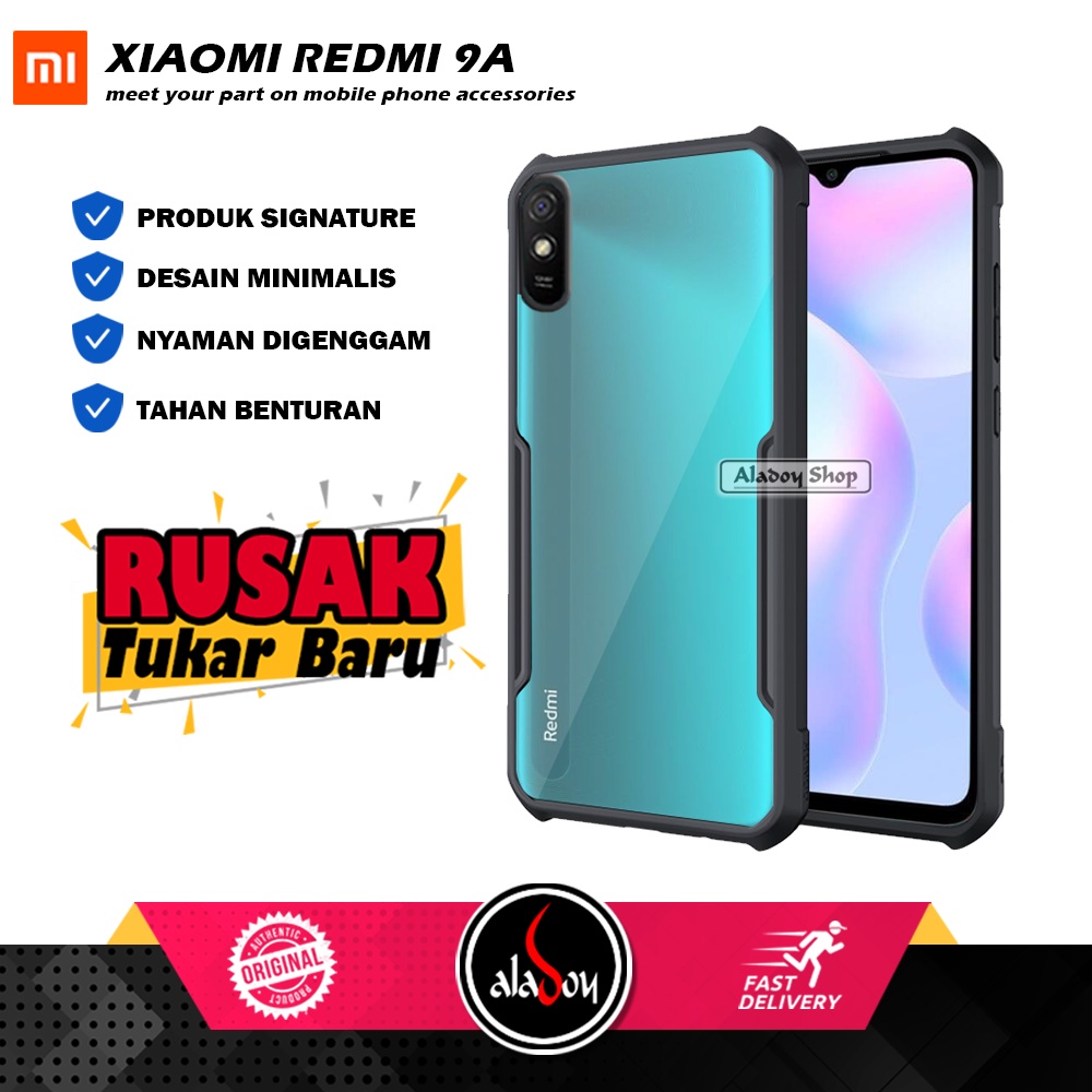 Case Xiaomi Redmi 9A Armor Fusion Shockproof Transparent Premium Casing