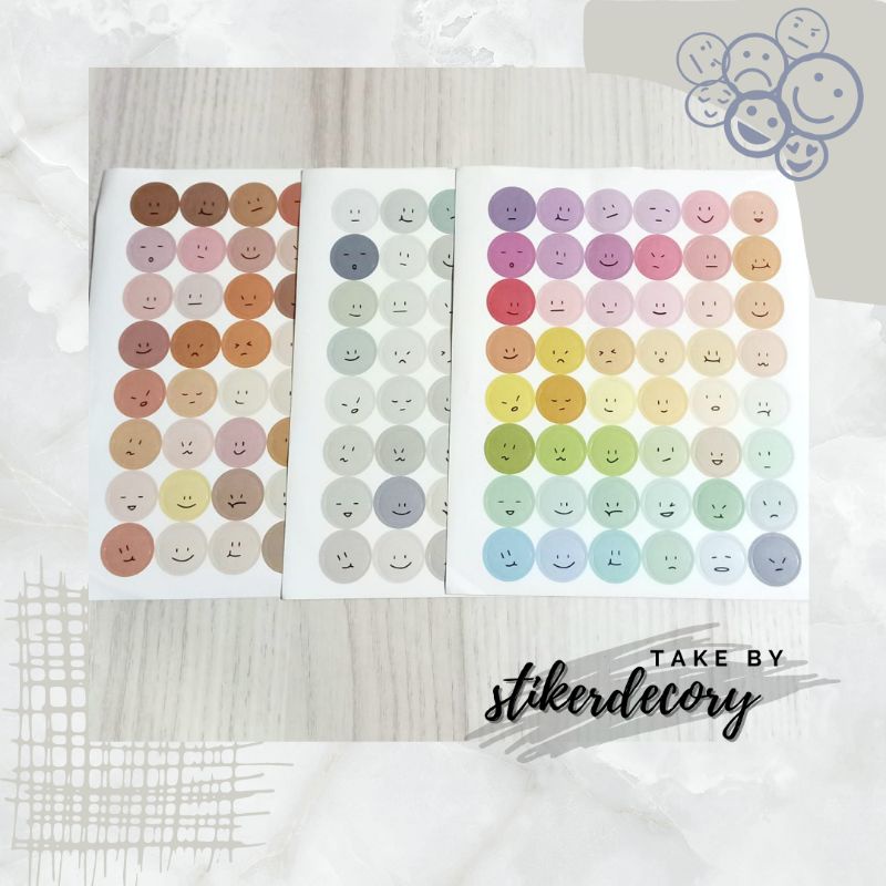 

Smiley Face Stiker Scrapbooking Planner Label Stiker Alat Tulis
