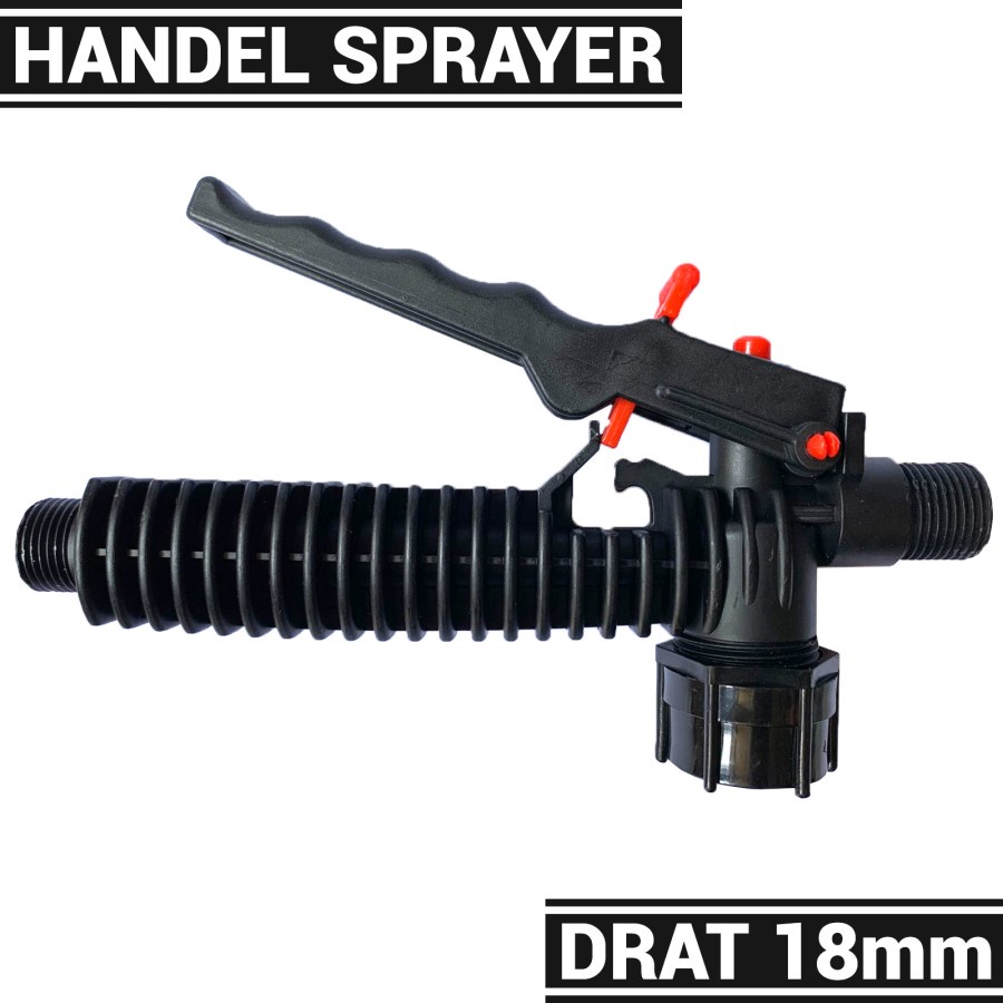 Stop Kran - Handle Tangan Sambungan Ke Stik Semprotan Pertanian - Model Gerigi