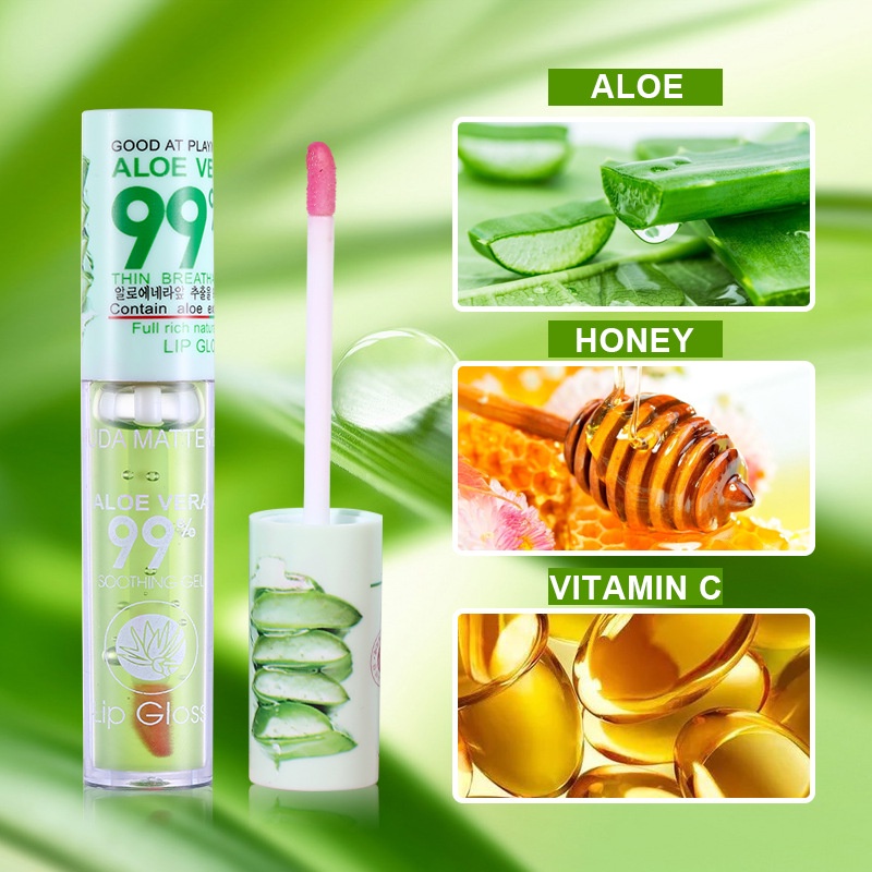 ALNECE Lip Oil Transparan Tidak Berwarna Transparan Lip Moisturizing Liquid Melembabkan Bibir