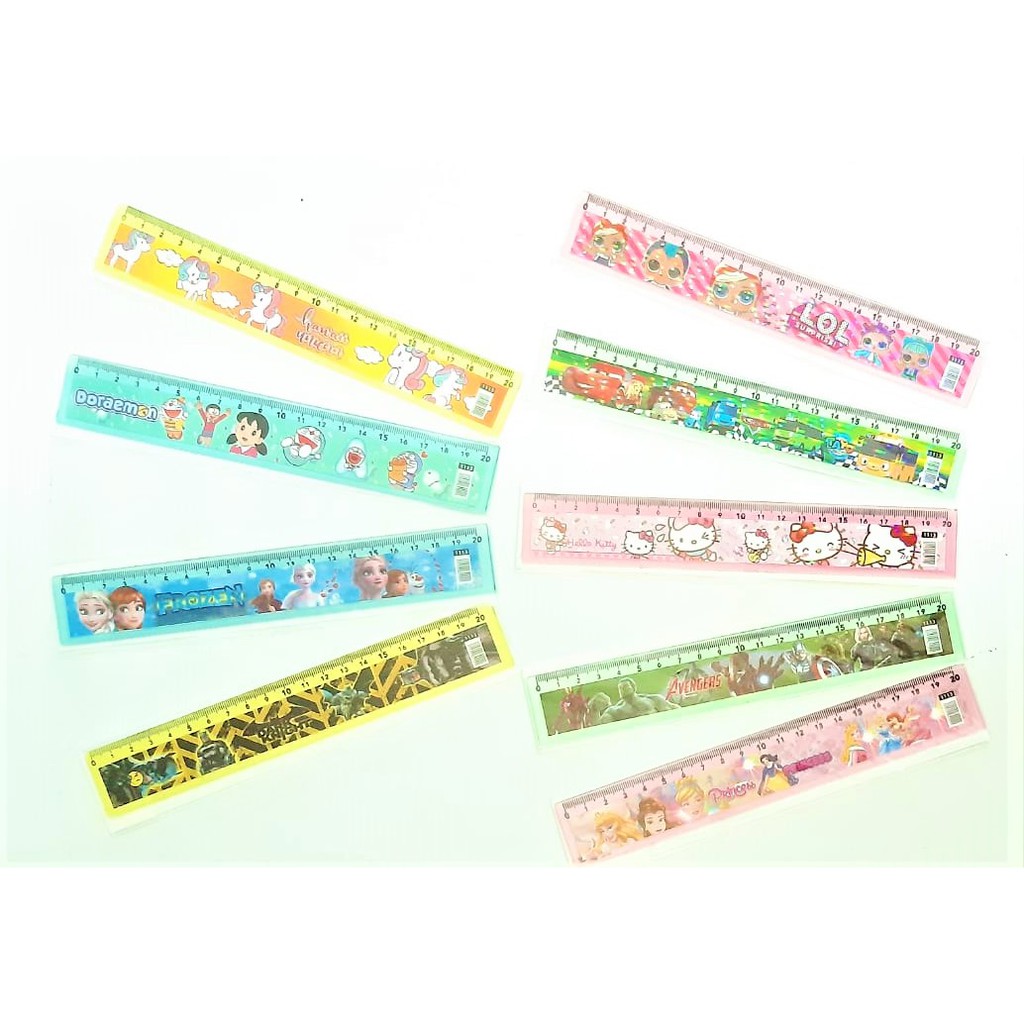 

PENGGARIS 15 CM MISTAR PLASTIK GARISAN ANAK MOTIF KARAKTER LUCU