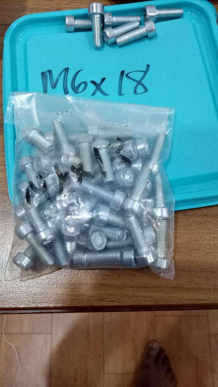 Baut L M6x18 Putih Galvanis