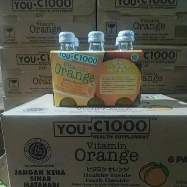 You C 1000 Orange Lemon 140ml Original 100 Botol Kaca Shopee Indonesia