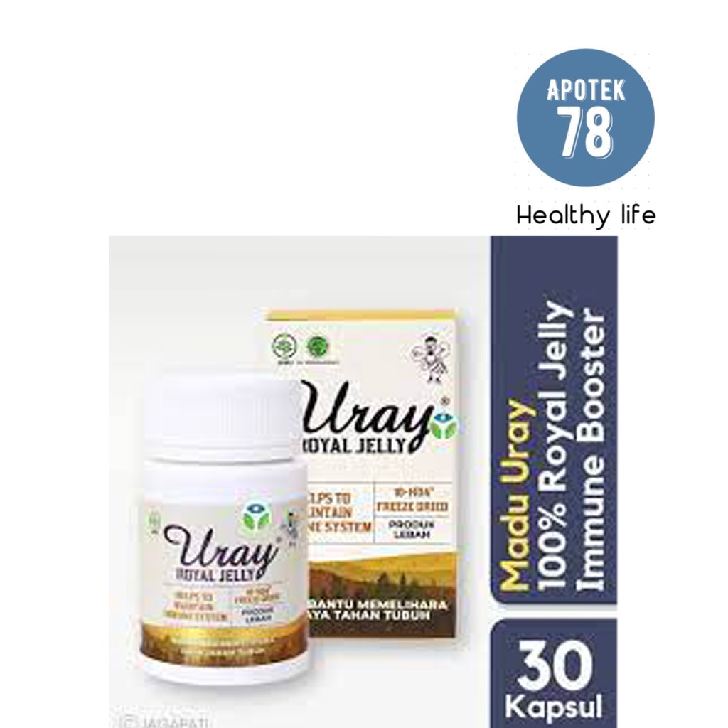 Madu Uray Royal Jelly - 100% Ekstrak Royal Jelly Murni - 30 Kapsul
