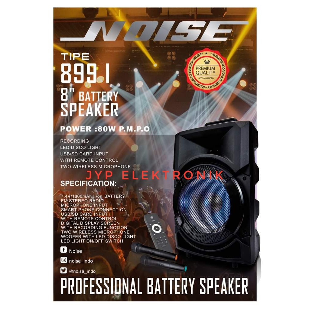 899I Speaker Portable Meeting Wireless NOISE 899 i 8 inch