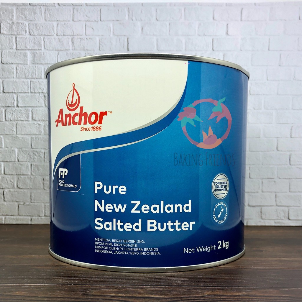 Anchor Tinned Salted Butter 2KG/Mentega Asin Ancor Kaleng 2 KG