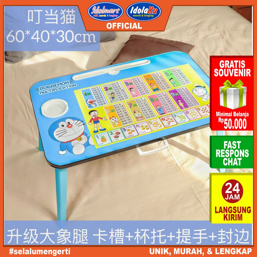 IDOLMART Meja Lipat Portable / Meja Belajar/ Meja Laptop Meja Belajar Lipat - Meja Belajar Bogor