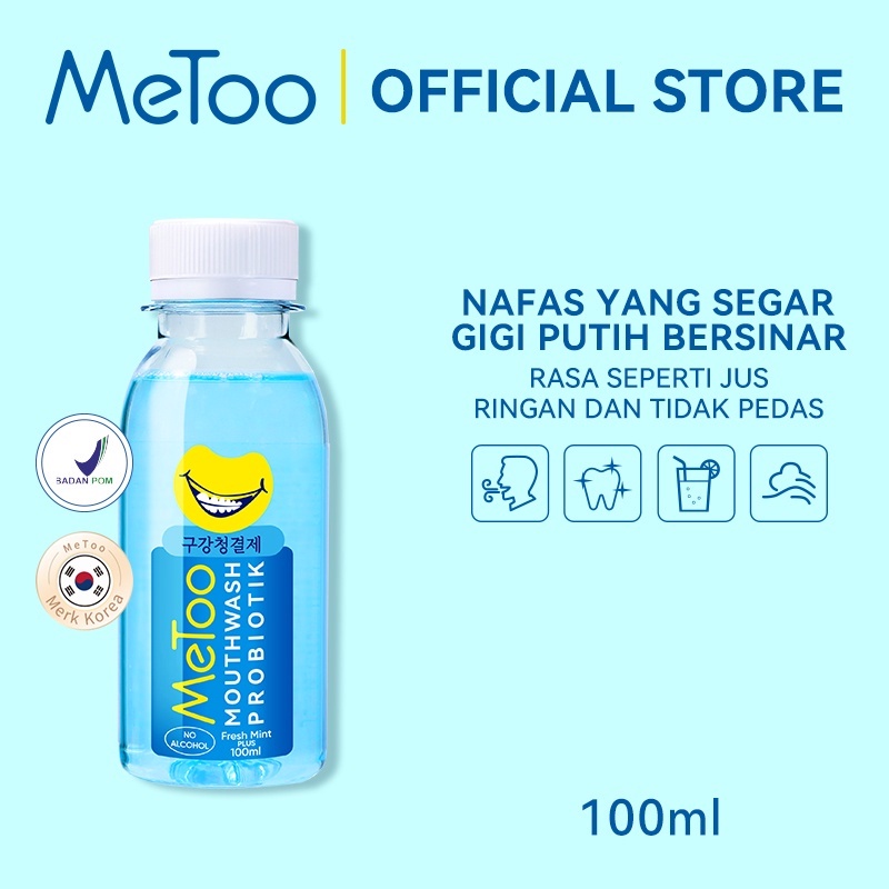 Metoo Obat Kumur Mouthwash Metoo Meto Meeto Meetoo Mouthwash Obat Kumur Probiotik Fresh Mint 100ml