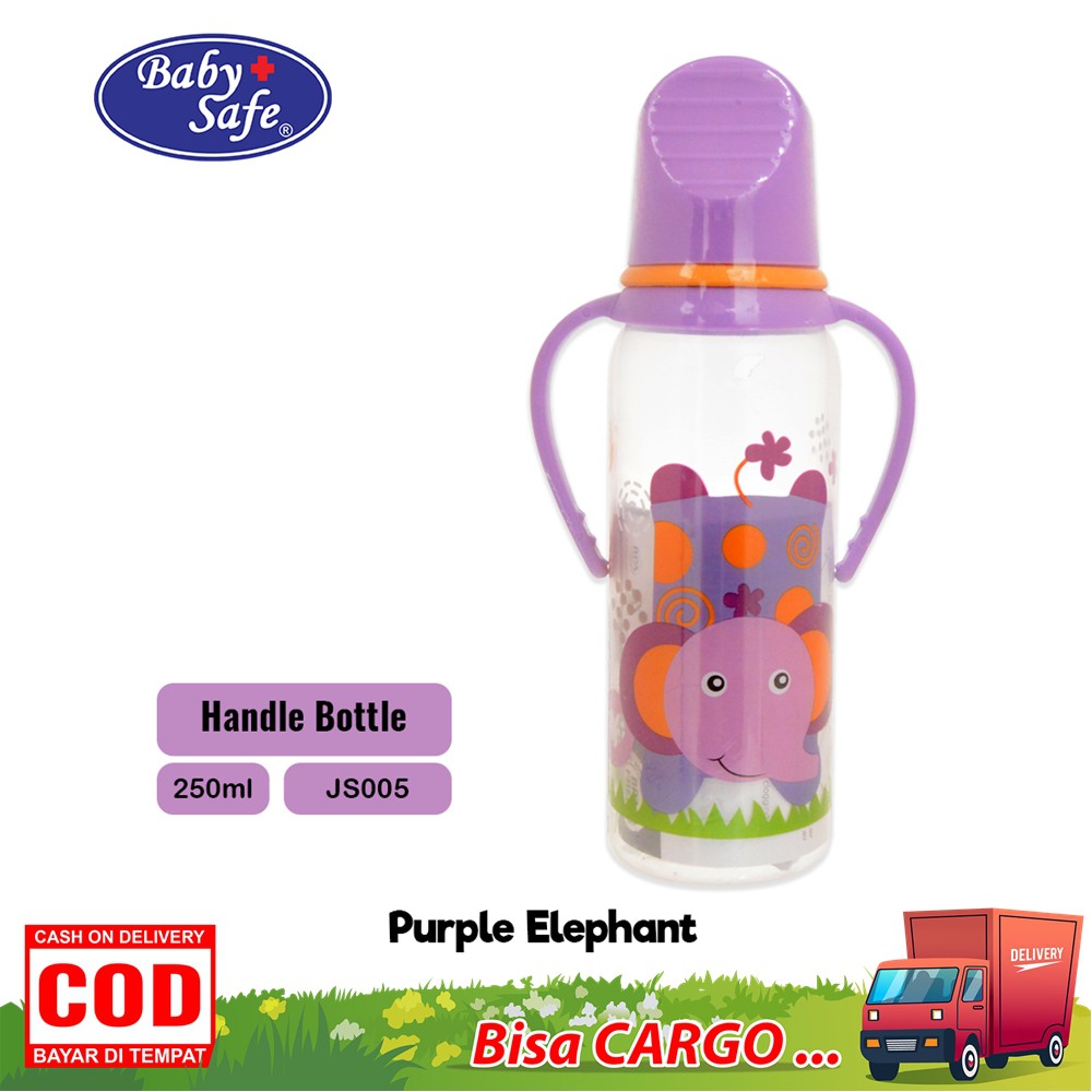 Baby Safe JS005 Botol Susu BPA Free Dot Bayi dengan Pegangan Handle Bottle 250ml