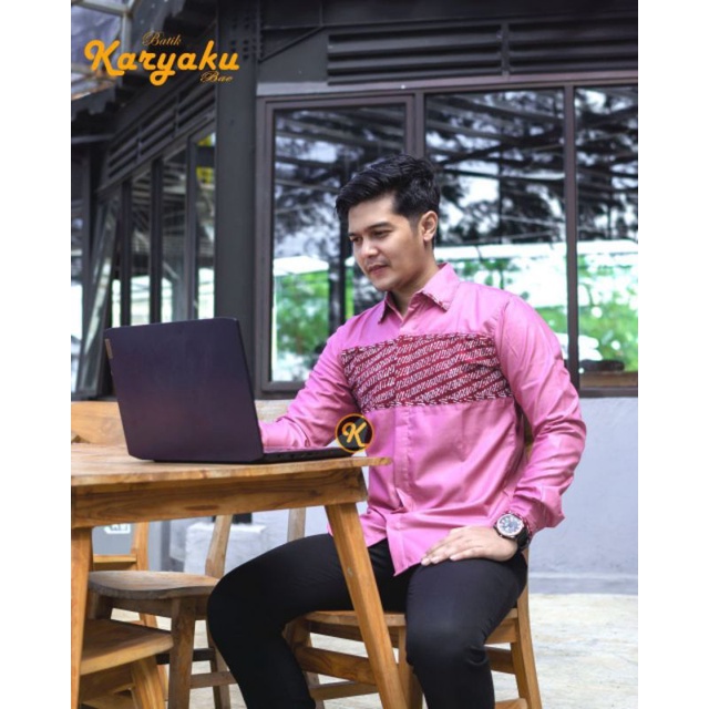 Baju Batik Couple Modern Batik Set Baju Couple Pasangan Gamis Brokat Brukat Syar'i Ramadhan Fashion Muslim Baju Kondangan Pakaian Arisan Karyaku Batikbae Batik Jumbo-Kemeja Dusty