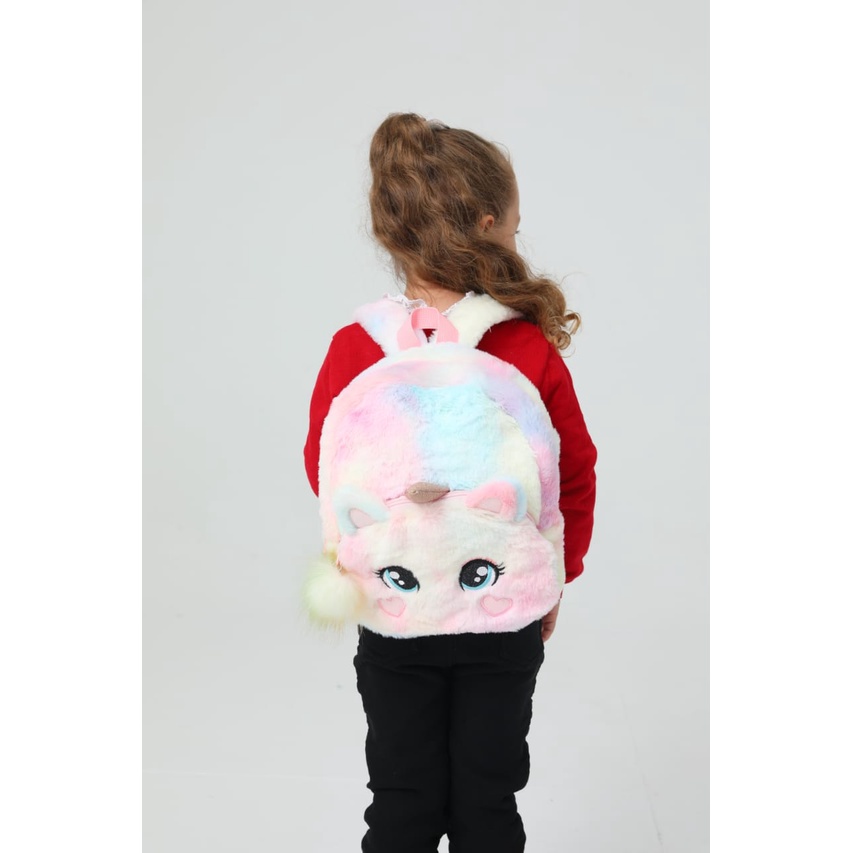 Tas Ransel Unicorn fluffy Backpack bulu unicorn Anak Paud Tk kekinian Tas sekolah anak Perempuan paud tk tas jalan anak perempuan import berkualitas Tas Blingberry import tas blingberry grosir