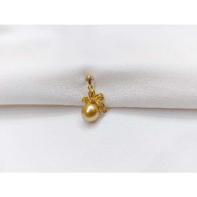 Liontin Emas Mutiara Air Laut Asli