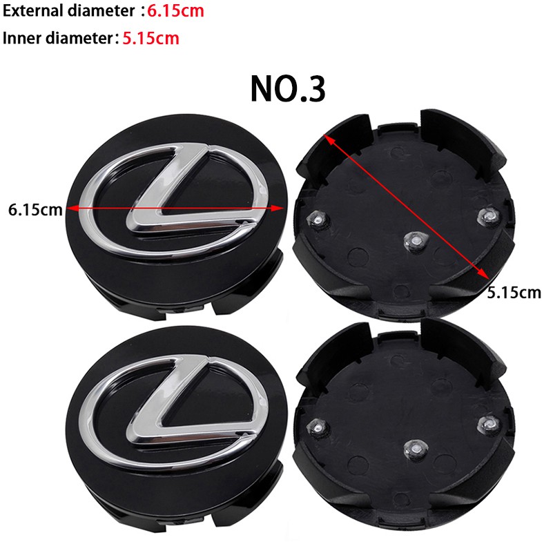 4pcs/set Cover Penutup Hub Tengah Roda Mobil Untuk Lexus Rx300 Rx330 Rx350 Rx400 Rx450 Nx200 Nx300 Gs350 Gs430