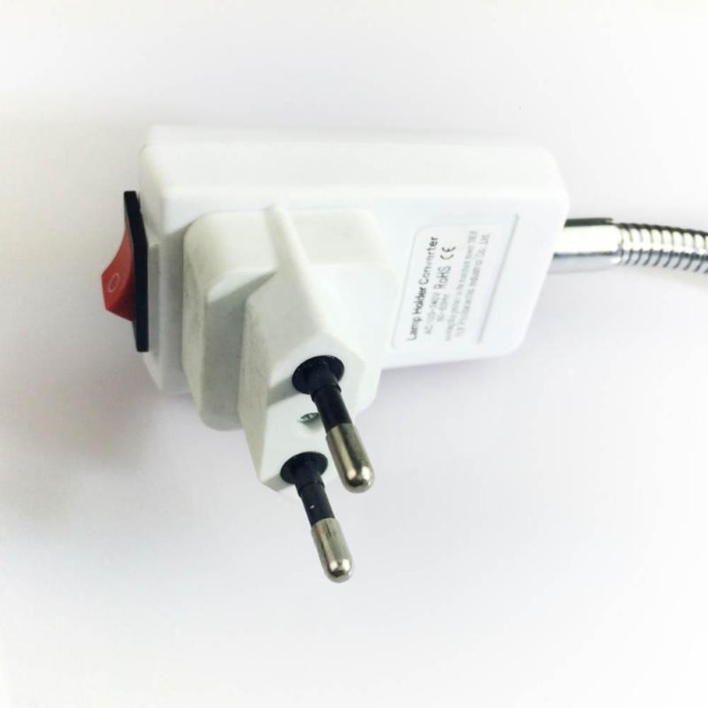 Adapter Ekstensi Bohlam E27 EU Plug 20cm White Grab Medan