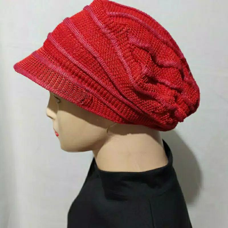 ciput topi rajut - daleman hijab topi